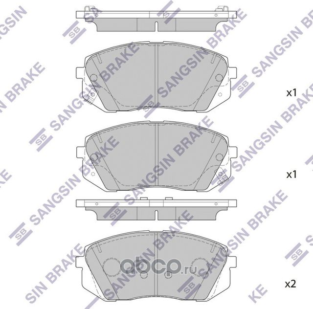 Колодки тормозные передние (HI-Q). Артикул HP1848