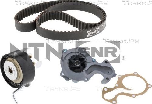 Помпа (водяной насос) с комплектом ремня ГРМ NTN / SNR для Ford Fiesta VI 2012-2019. Артикул KDP452.300