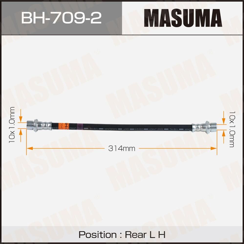 Шланг тормозной MASUMA T- /rear/ LAND CRUISER / UZJ200W, URJ202W LH. Артикул BH7092