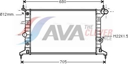 Радиатор охлаждения двигателя AVA ** CLEVER FIT **. Артикул OLA2219