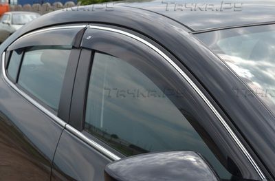 Дефлекторы Cobra Tuning для окон (c хром. молдингом) Mercedes-Benz C-Класс W205 седан 2014-2026. Артикул M34314CR