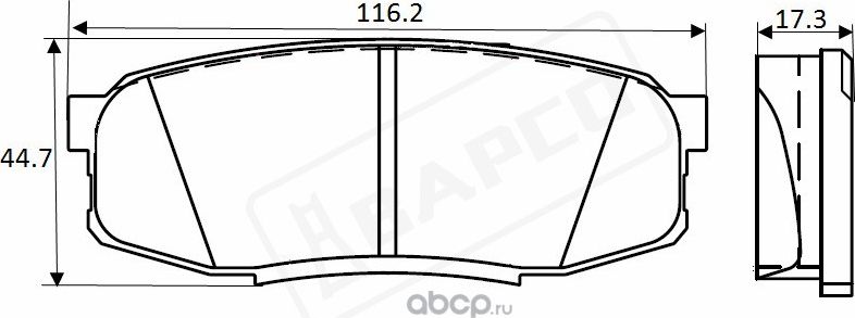 Колодки тормозные дисковые зад. LEXUS LX(_J2_)570, TOYOTA TUNDRA (_K5 (Bapco) Bapco. Артикул BP0654