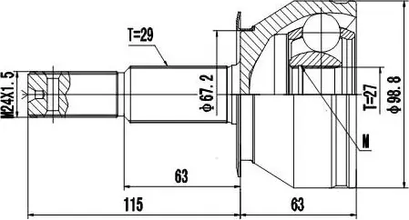 Шрус Наружный (Zikmar). Артикул Z87110R