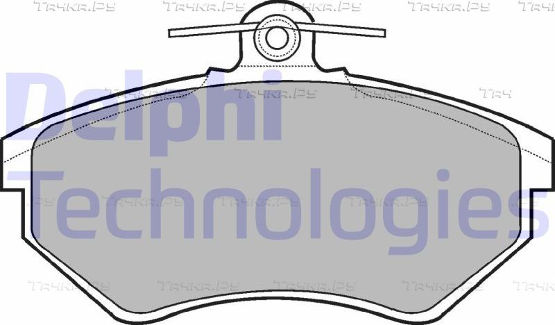 Тормозные колодки Delphi (Low-Metallic) передние для Volkswagen Polo III 1994-2002. Артикул LP770