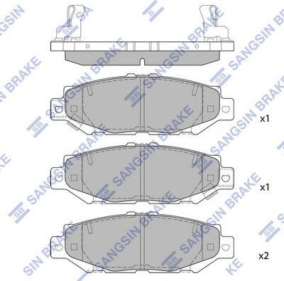Тормозные колодки Sangsin Hi-Q. Артикул SP1432