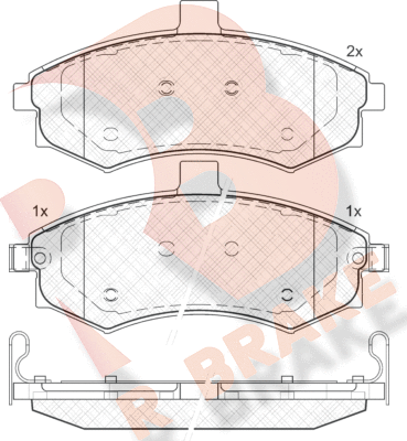 Тормозные колодки R Brake. Артикул RB1643