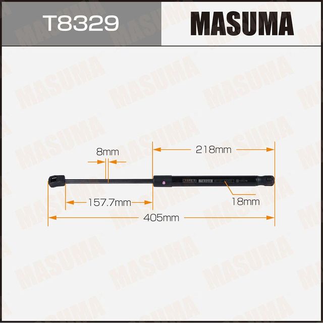 Упор газовый капота MASUMA, L=405mm (1/40). Артикул T8329