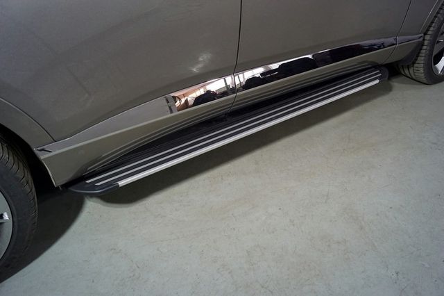 Пороги алюминиевые ТСС Slim Line Silver 1920 мм для Genesis GV80 4WD 3D 2020-2026. Артикул GENESGV8020-10S