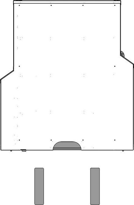 Платформа грузовая выкатная усиленная АВС-Дизайн для Mitsubishi L200 (с системой Adblue) 2015-2025 с двойной кабиной и коротким кузовом, установка без пластикового вкладыша. Артикул ABC.MCCL200.CS.05.05