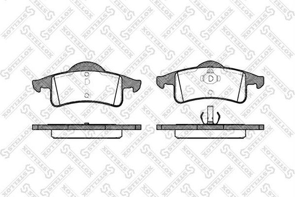 Тормозные колодки Stellox задние для Jeep Cherokee II (XJ) 1988-2001. Артикул 769 000B-SX