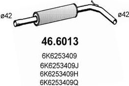 Глушитель (средняя часть) Asso. Артикул 46.6013