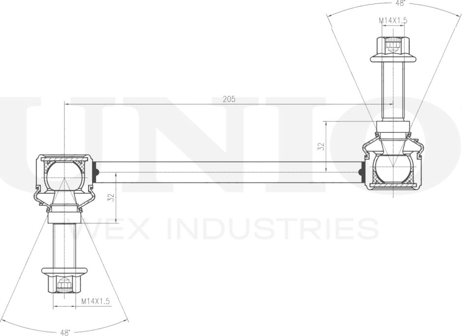 Тяга/стойка стабилизатора (Unio). Артикул SSP-50263