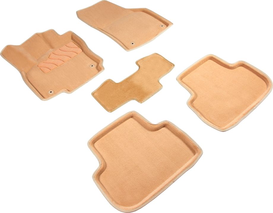 Коврики Seintex 3D ворсовые для салона Volkswagen Tiguan II 2016-2026 Бежевые. Артикул 89590