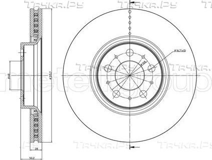 Тормозной диск Metelli передний для Volvo S60 I 2000-2010. Артикул 23-0847C