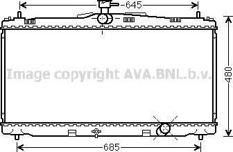 Радиатор охлаждения двигателя AVA для Toyota Camry 50 (V50, XV50) 2011-2017. Артикул TO2650
