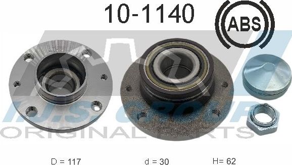 Ступичный подшипник (комплект) IJS Group Technology & Quality. Артикул 10-1140