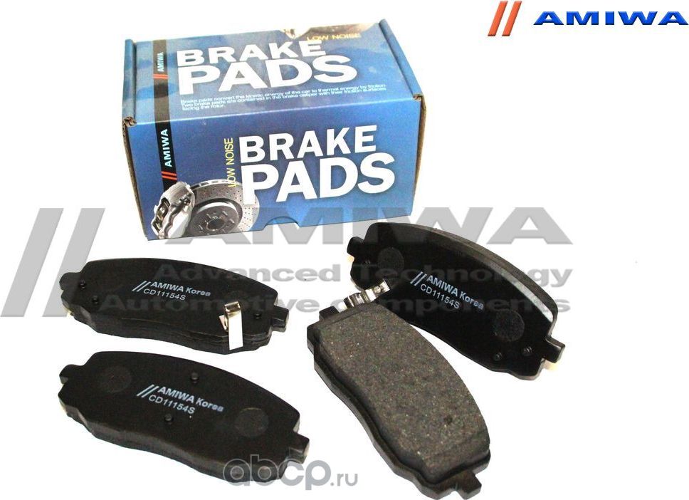 КОЛОДКИ ТОРМОЗНЫЕ ДИСКОВЫЕ ПЕРЕДНИЕ (Amiwa). Артикул CD11154S