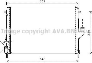 Радиатор охлаждения двигателя AVA для Lada Largus I 2012-2026. Артикул RTA2478