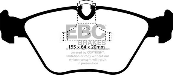 Тормозные колодки EBC Brakes. Артикул DP21552