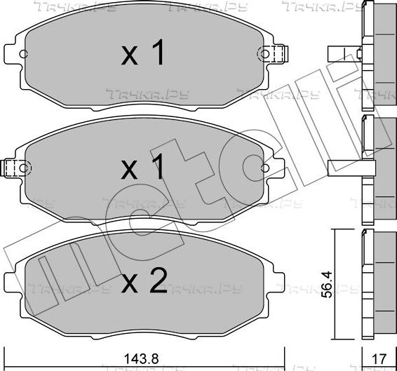 Тормозные колодки Metelli. Артикул 22-0845-0