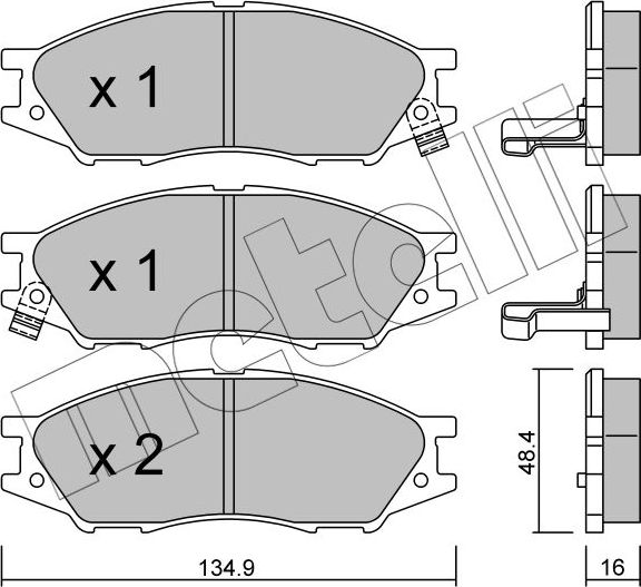 Тормозные колодки Metelli. Артикул 22-0810-0