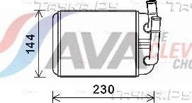 Радиатор отопителя (печки) AVA задний для Porsche Cayenne II (958) 2010-2014. Артикул VNA6381