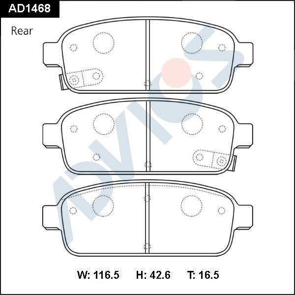 Тормозные колодки Advics. Артикул AD1468