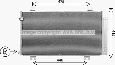 Радиатор кондиционера (конденсатор) AVA. Артикул HD5325D