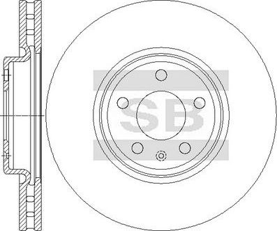 Тормозной диск Sangsin Hi-Q передний для Audi A4 IV (B8) 2007-2015. Артикул SD5418