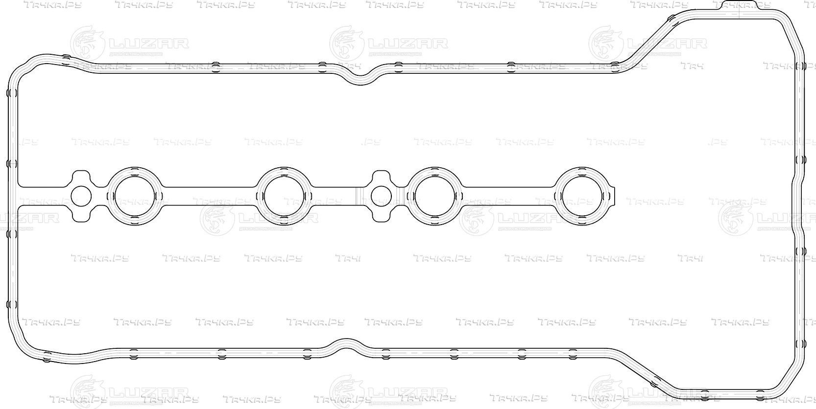 Прокладка клапанной крышки для а м Лада Vesta (15-) Renault Duster (10-) 1.6i [H (Luzar). Артикул LES21402