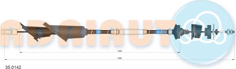 Трос сцепления Adriauto. Артикул 35.0142