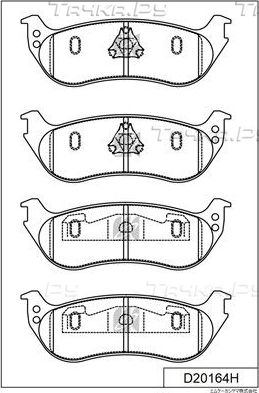 Тормозные колодки MK Kashiyama задние для Ford Explorer IV 2006-2010. Артикул D20164H