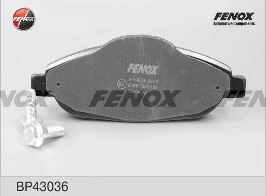 Тормозные колодки Fenox. Артикул BP43036