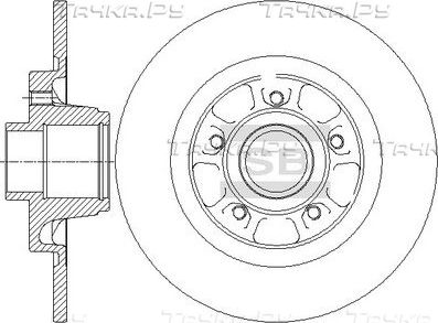 Тормозной диск Sangsin Hi-Q задний для Renault Kangoo II 2008-2026. Артикул SD3063