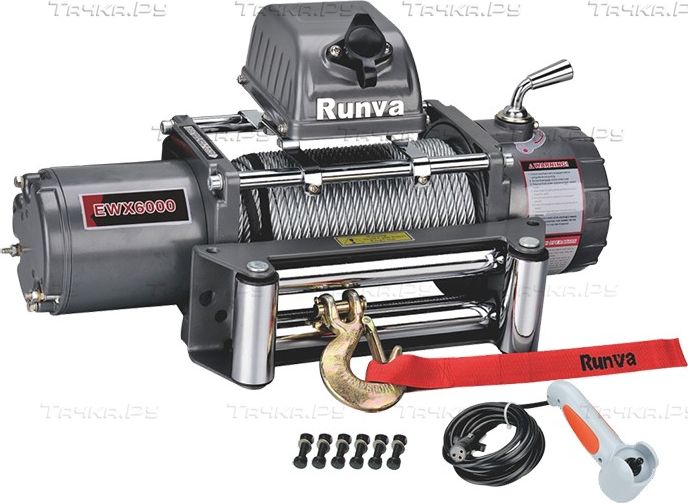 Лебёдка электрическая 12V Runva 6000 lbs 2500 кг. Артикул EWX6000S