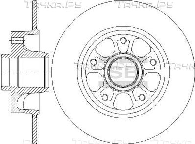 Тормозной диск Sangsin Hi-Q задний для Renault Megane III 2008-2016. Артикул SD3070