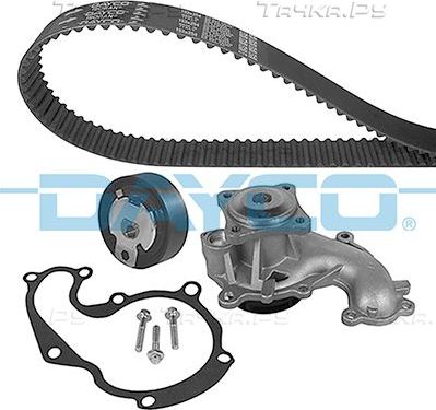 Помпа (водяной насос) с комплектом ремня ГРМ Dayco для Ford Fiesta IV 2000-2003. Артикул KTBWP4700