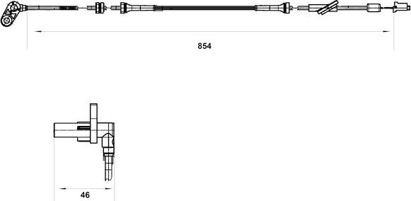 Датчик ABS Bosch. Артикул 0 265 007 553