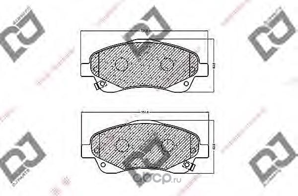 Колодки тормозные дисковые (DJ Parts). Артикул BP1236