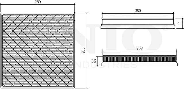 Фильтр воздушный (Unio). Артикул FLT-10060