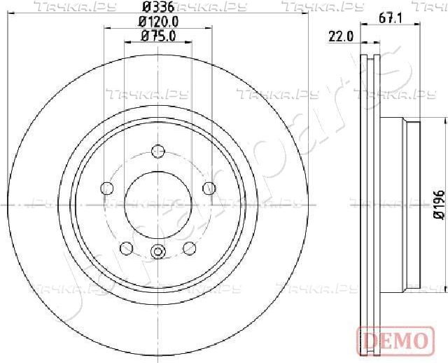 Тормозной диск Japanparts. Артикул DP-0114C