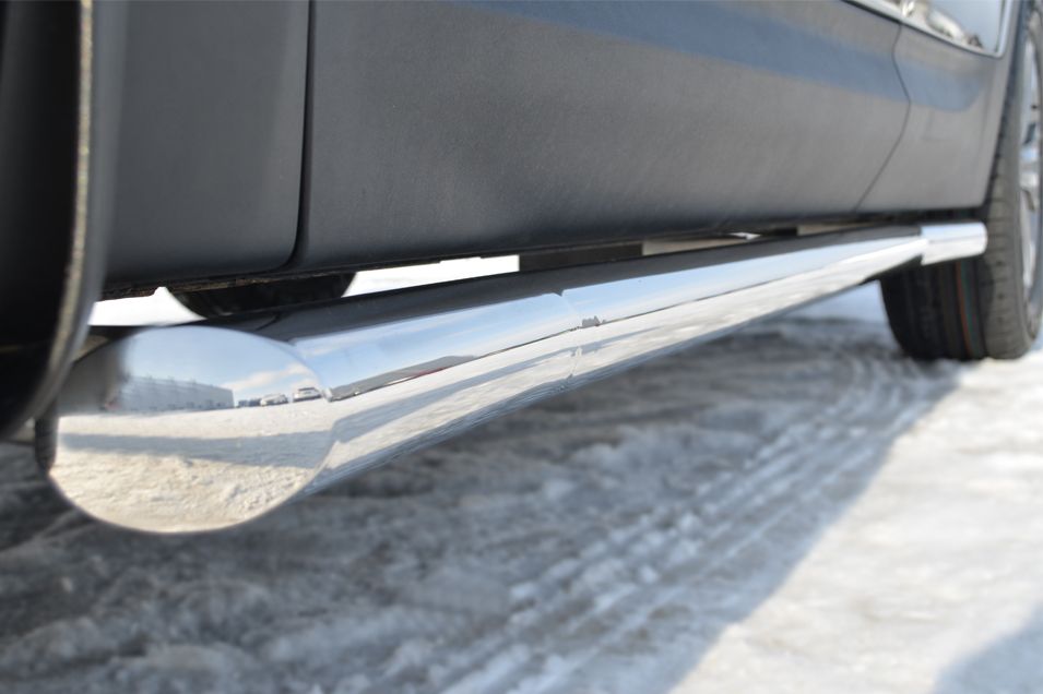 Защита порогов RusStal труба d63 (вариант 1) для Honda CR-V III 2009-2012. Артикул HNT-0002281