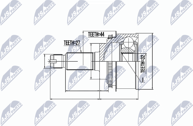 Шрус наружный (граната) NTY. Артикул NPZ-SB-012