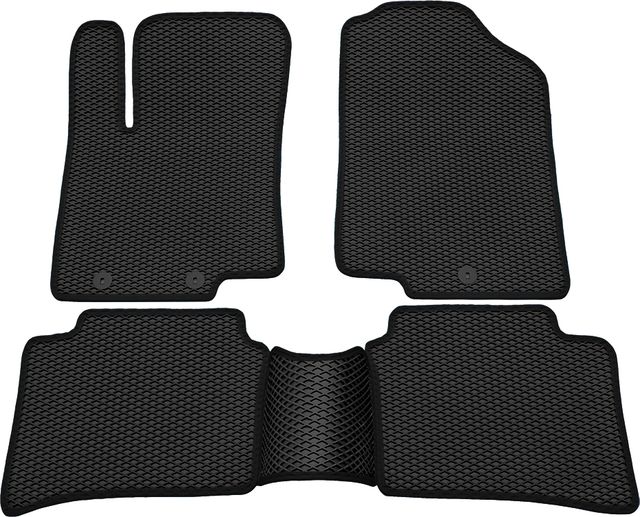 Коврики Rezkon EVA для салона Kia Rio III 2011-2017 Черный кант. Артикул 9021020201