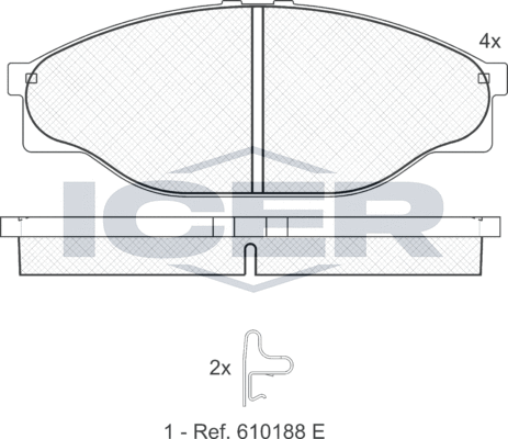 Тормозные колодки Icer. Артикул 141010