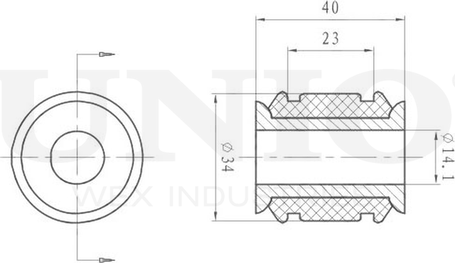 Сайлентблок рычага подвески (Unio). Артикул RMP-20075