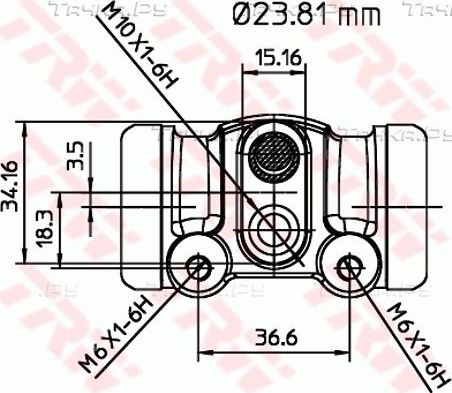 Тормозной цилиндр TRW (Чугун) задний для Nissan Vanette III 1994-2002. Артикул BWK156