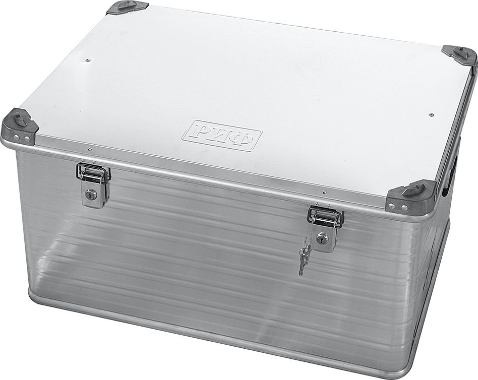 Ящик алюминиевый РИФ усиленный с замком 782х585х412 мм. Артикул E782585412