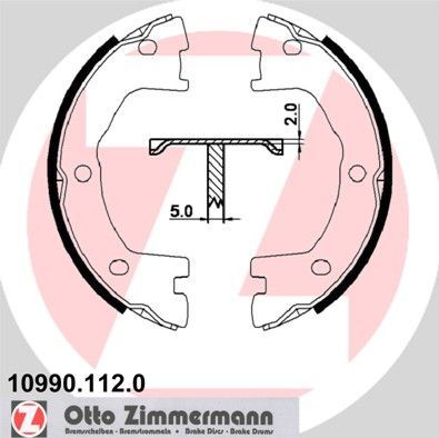 Тормозные колодки (стояночная тормозная система) Zimmermann. Артикул 10990.112.0