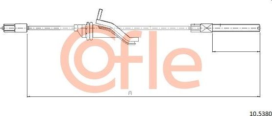 Трос ручника (тросик ручного тормоза) Cofle. Артикул 92.10.5380
